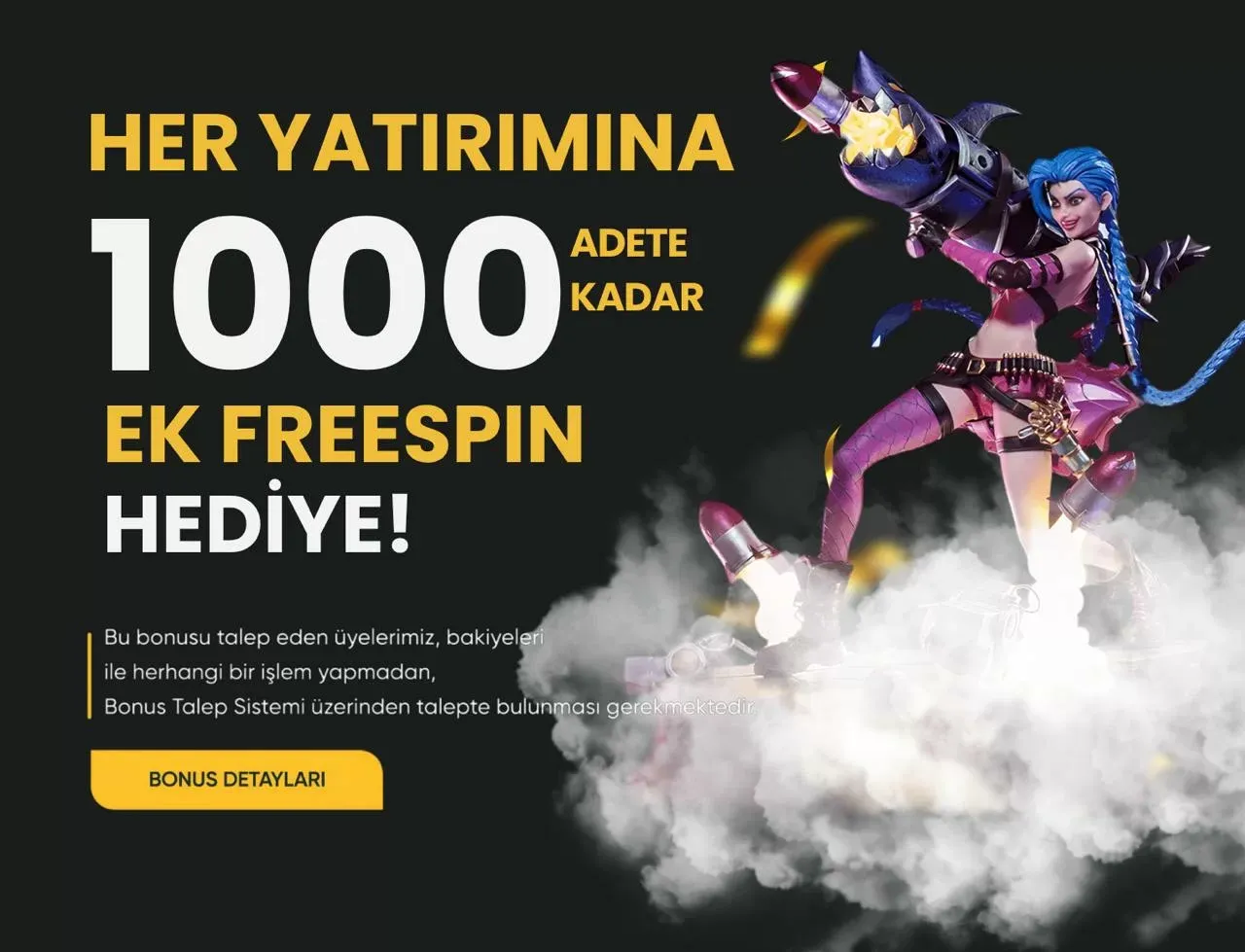 Her Yatırımına 1000 Ek Freespin Bonusu