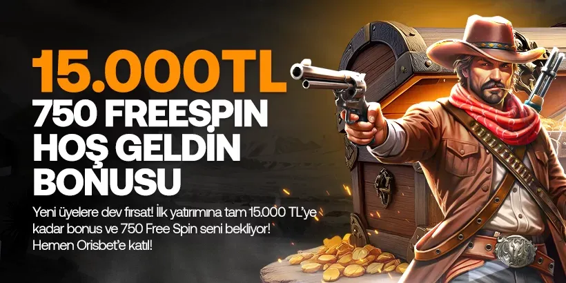 Hoş Geldin Bonusu 15.000 Tl + 750 Freespin