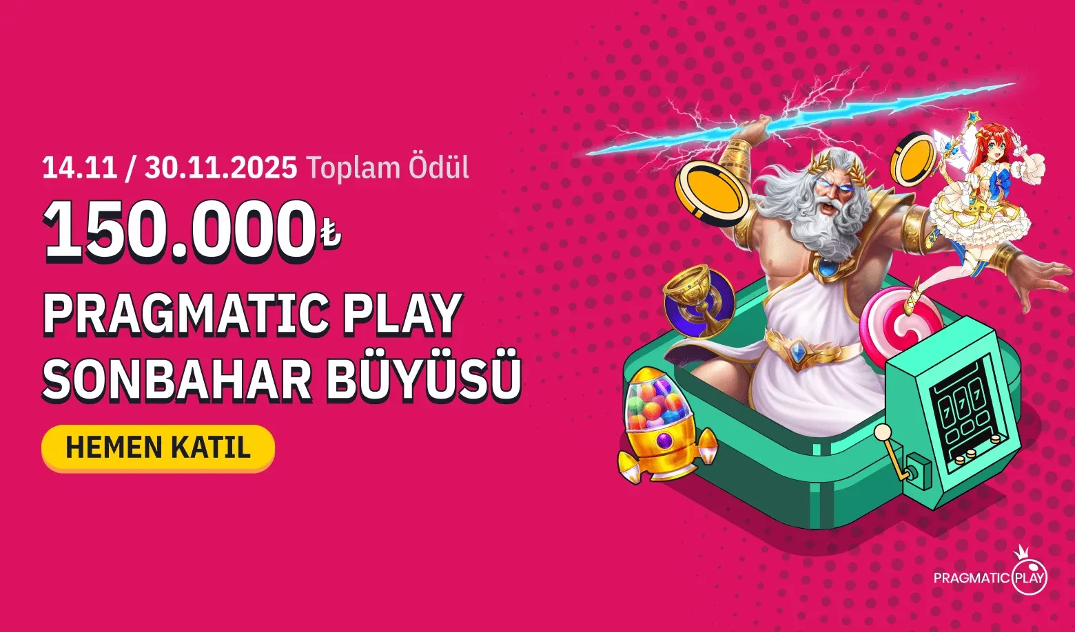 Pragmatic Play Kasım Turnuvası İle 150.000 Tl Ödül
